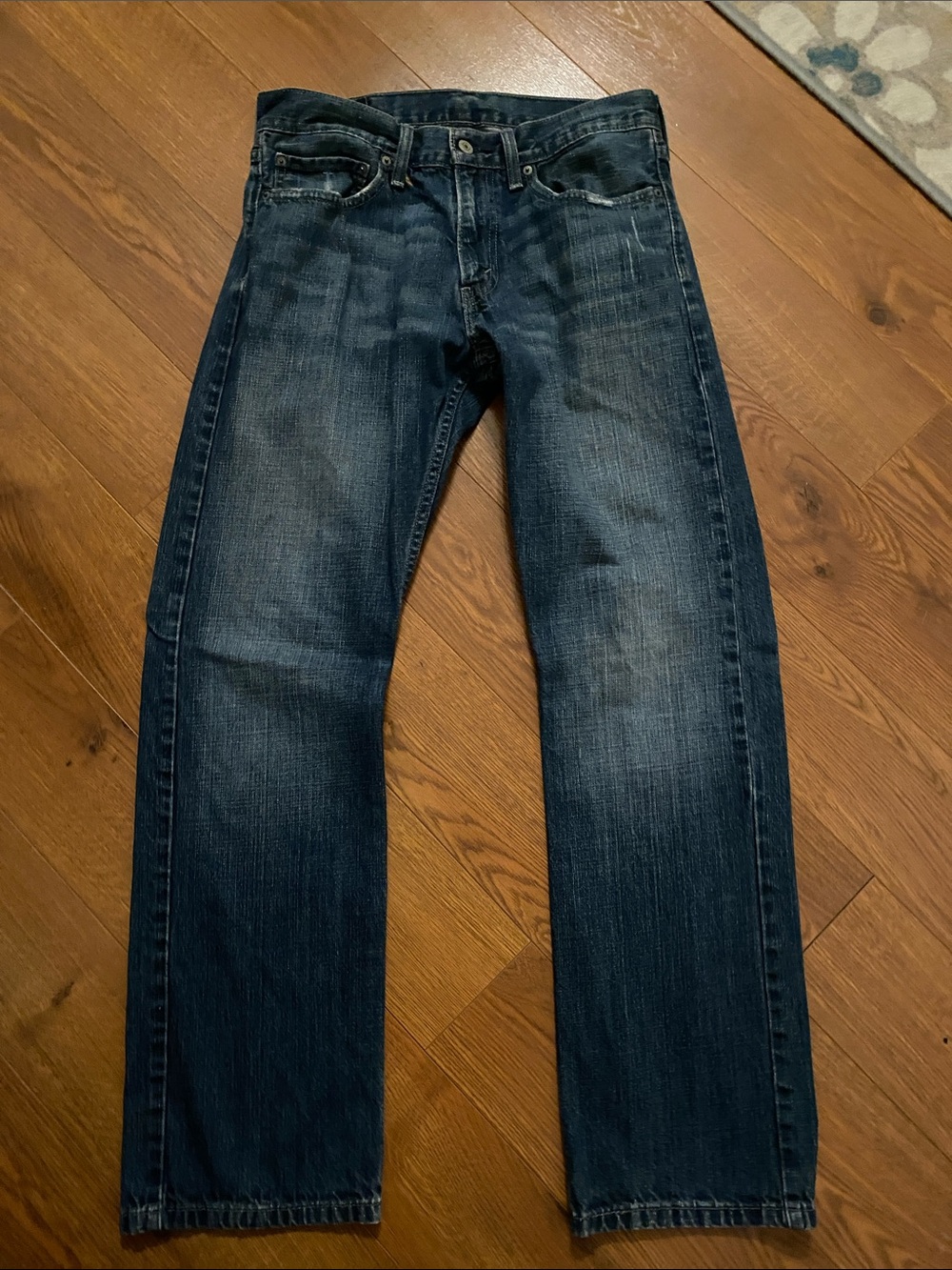 Levi’s Men's Straight-Leg Jeans in Dark Blue Denim W32 L32